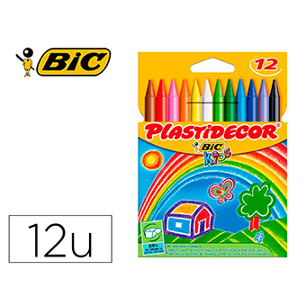 Confezione 24 pastelli a cera Bic Kids Plastidecor