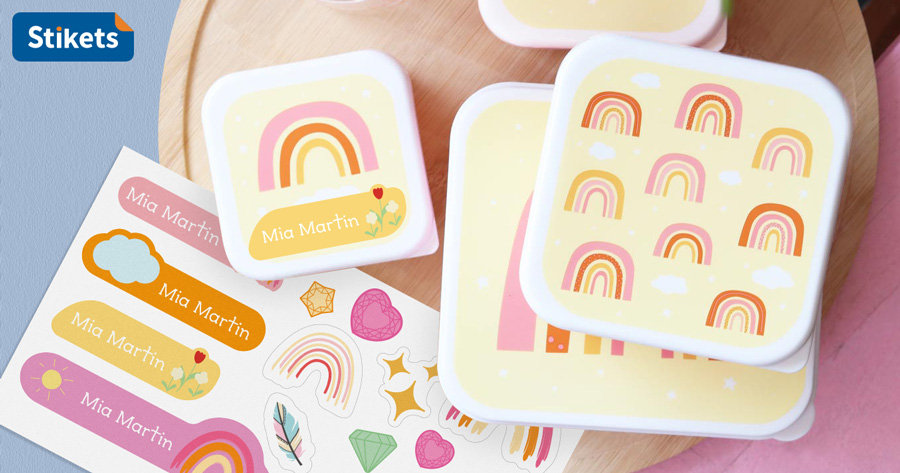 Lunch box per bambini rosa Monbento personalizzabile - Stikets