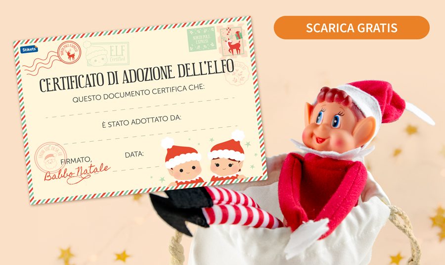 Certificato di adozione degli elfi. Scaricare gratuitamente